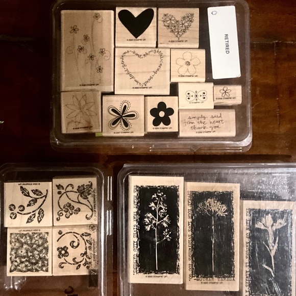 18 Rubber Mounted Wood Stamps -  3 Stampin Up Vintage sets - Picture 6 of 11